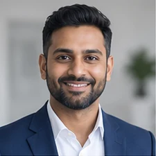 AI-generated sample portrait for the Head of SEO layout; not a confirmed employee