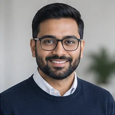 AI-generated sample portrait for the SEO Migration Specialist layout; not a confirmed employee