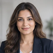 AI-generated sample portrait for the Local SEO Specialist layout; not a confirmed employee