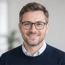 AI-generated sample portrait for the Multi-Location SEO Specialist layout; not a confirmed employee