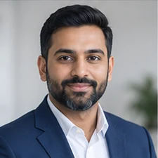AI-generated sample portrait for the SEO Outreach Manager layout; not a confirmed employee