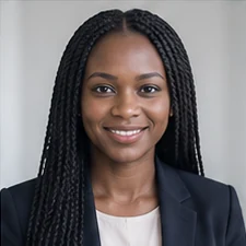 AI-generated sample portrait for the Off-Page SEO Specialist layout; not a confirmed employee