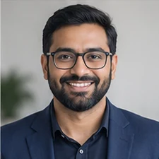 AI-generated sample portrait for the SEO Reporting Specialist layout; not a confirmed employee